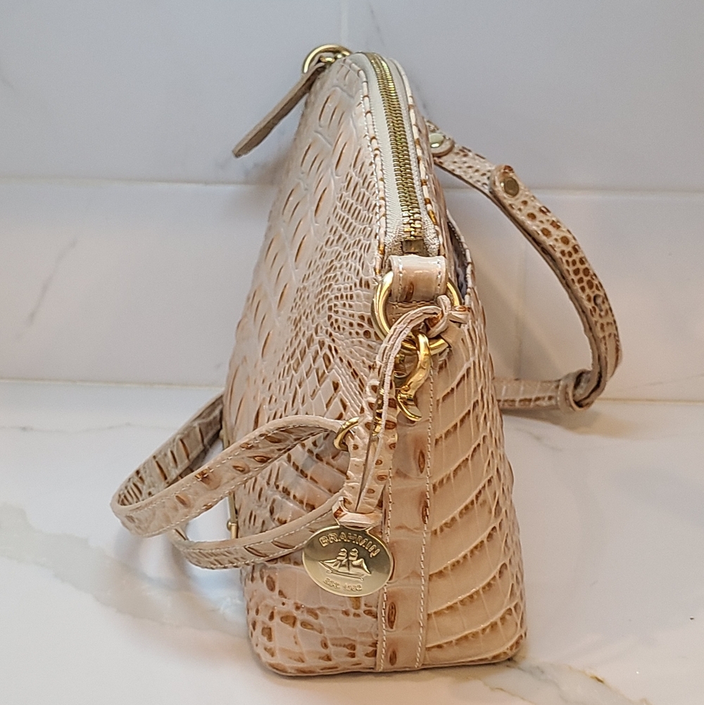 Brahmin Mini Duxbury With Trifold Matching Wallet In Champagne Melbourne - Picture 15 of 15